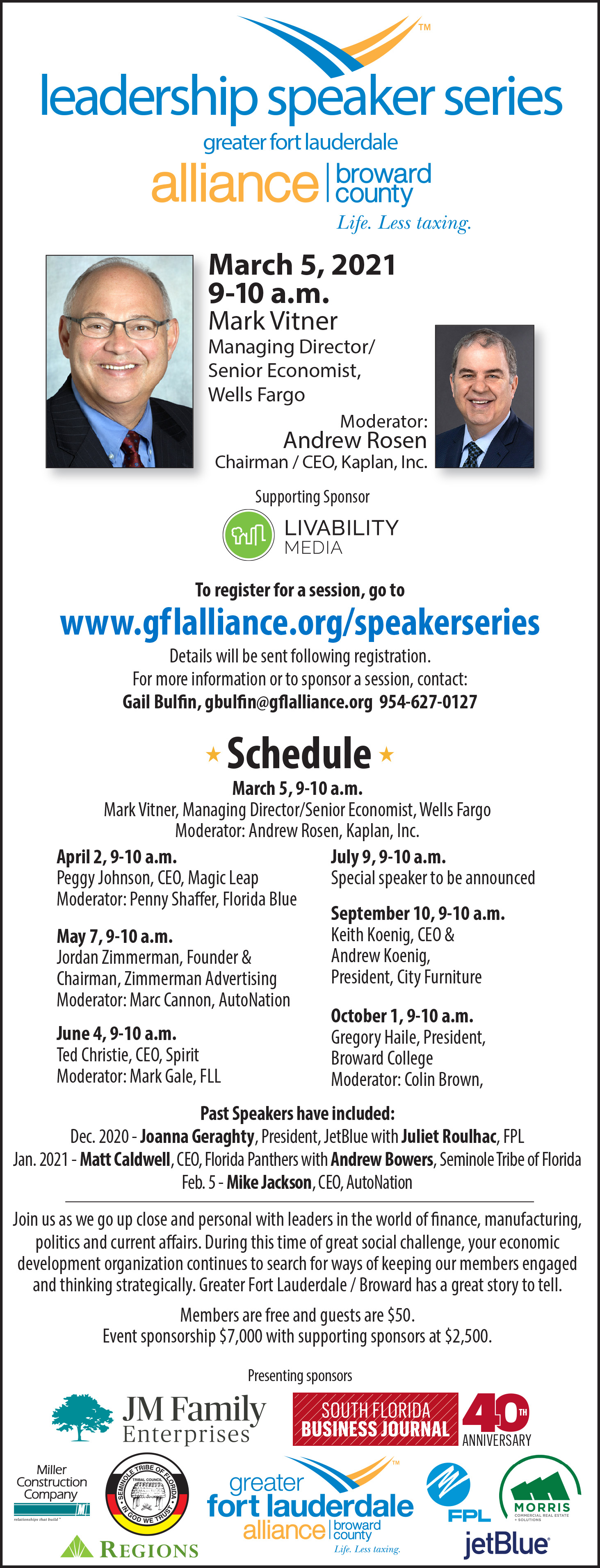 Flyer for speaker series event